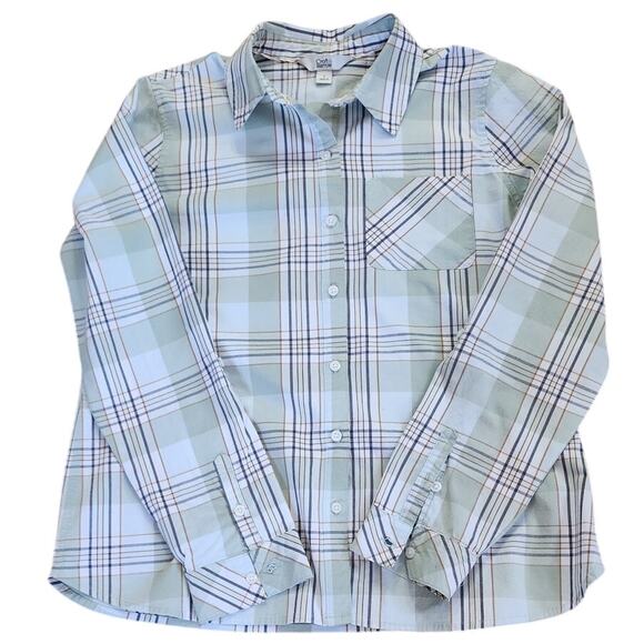 Croft & Barrow Women's Plaid Cotton Button Blouse Size Small - Picture 1 of 6